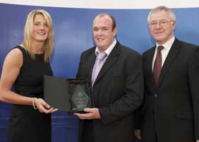 Sports Award to Charles Foley for Soccer. Photo by Neil Danton, News Digital.